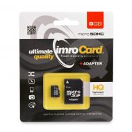 Atminties kortelė microSDHC 8GB, 4 klasė, su SD adapteriu, IMRO