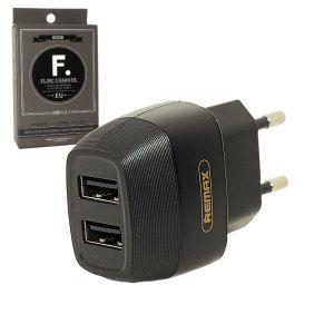 Buitinis kroviklis REMAX USB įkroviklis, 2 USB 2.1A, Flinc, juodas