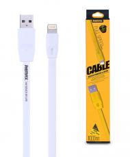 Kabeliai/Adapteriai, Iphone/Lightning, REMAX USB kabelis Ligthning Iphone 5, 6, 7, 200cm, Full Speed, 2.4A, 480Mbps, baltas