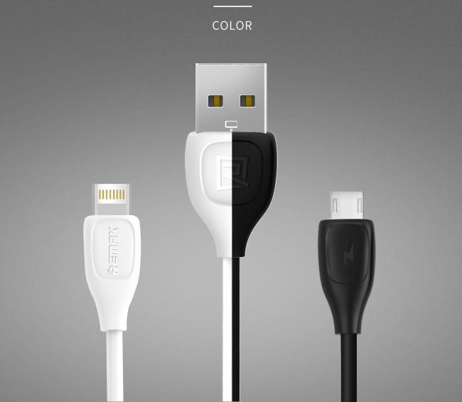 Kabeliai/Adapteriai, Lightning/micro USB 2in1, REMAX USB kabelis 2in1, LESU micro USB, Iphone 5, 6, 7, 200 cm, baltas
