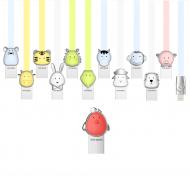 Kabeliai/Adapteriai, Animal Rabbit white, USB kabelis micro USB, 5V 2.4A