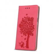 Atverčiami į šoną, SMART STAMP, Tree su guminiu remeliu, magnetu Iphone 6, rožinis