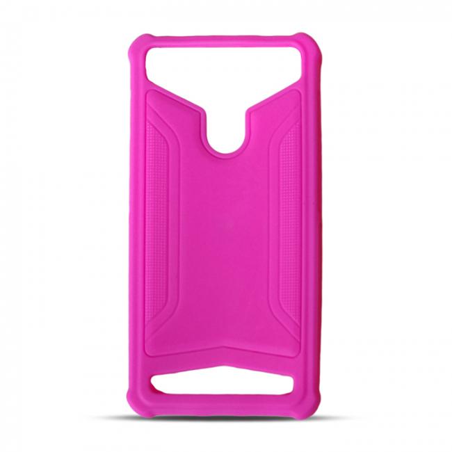 Bamperiai, Universali silikoninė nugarelė 4.5-5.0 colio telefonams, rožinė
