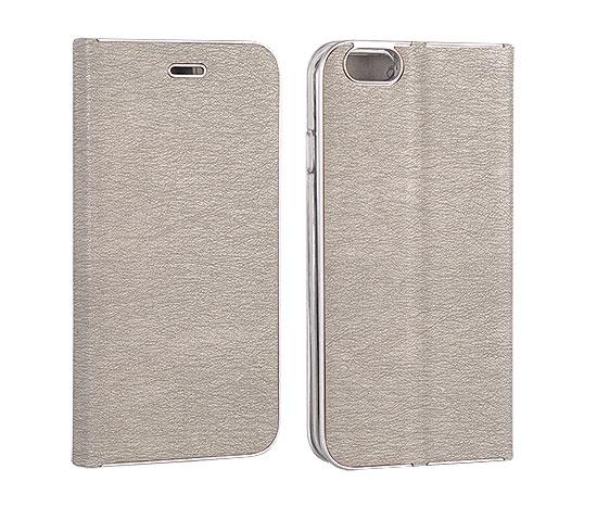 Dėklas Apple iPhone 11 Pro Max, atverčiamas į šoną, sidabrinis, VENNUS BOOK