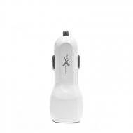 Automobilinis kroviklis USB x 2, 2100 mA, baltas, EXTREME AMPERE ACC2U21B