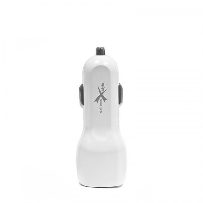 Automobilinis kroviklis USB x 2, 2100 mA, baltas, EXTREME AMPERE ACC2U21B