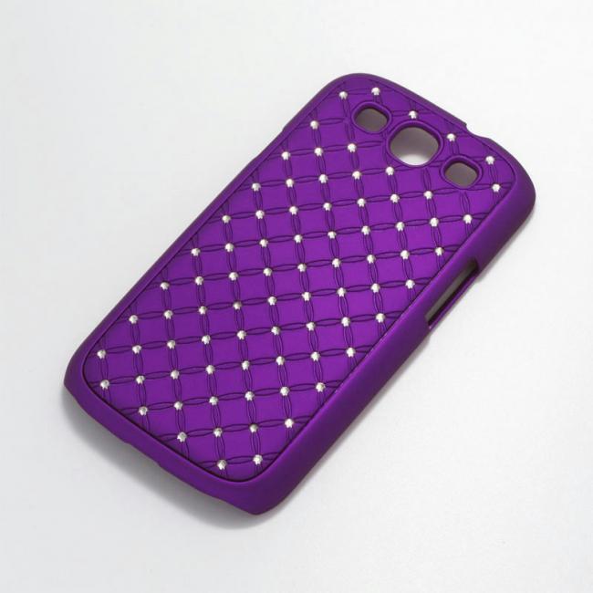 Dėklas Samsung Galaxy S4 I9500 / I9505, galinis iš plastiko, violetinis, CRYSTAL CASE