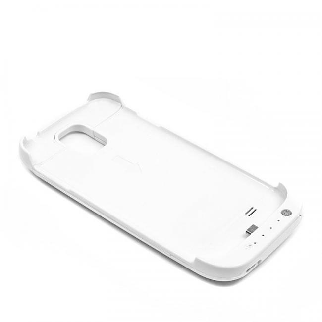 Išorinis akumuliatorius-dangtelis, Samsung i9500 Galaxy S4, 3200 mAh, baltos spalvos