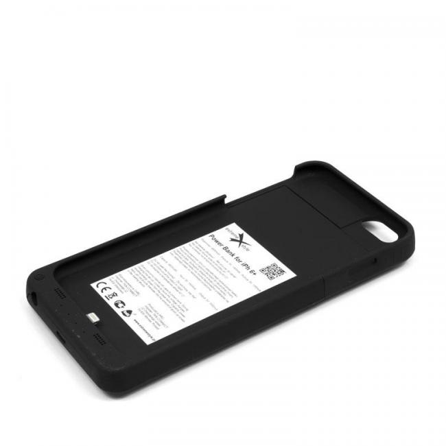 Išorinis akumuliatorius-dangtelis, Apple iPhone 6 Plus, 4800 mAh, juodos spalvos