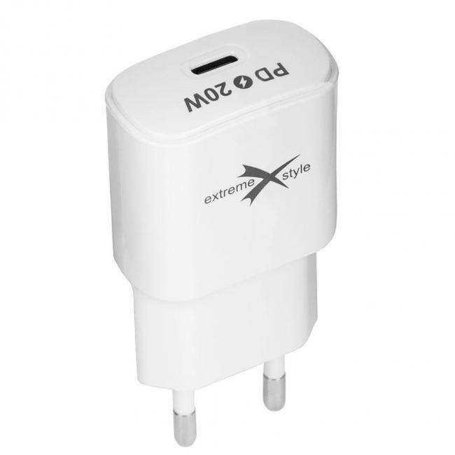 Buitinis kroviklis Type-C, 20W, PD, baltas, EXTREME AMPERE ATCC320W