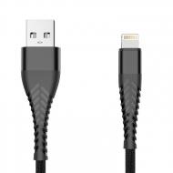 Kabelis USB - Apple Lightning, 3 m, juodas, sustiprintas nailonu, EXTREME SPIDER