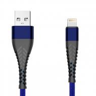 Laidas USB - Apple lightning, eXtreme SPIDER, armuotas, 100cm, mėlynas