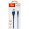 Laidas USB - Apple lightning, eXtreme SPIDER, armuotas, 100cm, mėlynas