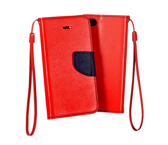 Dėklas HTC One M9, atverčiamas į šoną, raudonas su tamsiai mėlyna, FLEXI DIARY