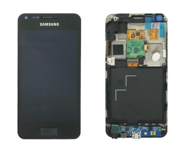 Ekranas su lietimui jautriu stikliuku Samsung i9070 Galaxy S Advance juodas originalus (service pack)