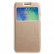 Dėklas Huawei Ascend P8, atverčiamas į šoną su langeliu, auksinis, KALAIDENG SUN