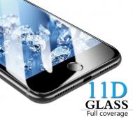 Apsauginis stikliukas Apple iPhone XR / 11, klijuojamas pilnu plotu iki kraštų, juodas, 11D FULL GLUE (be garantijos)