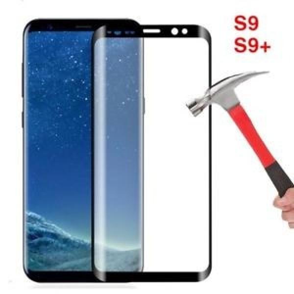 Apsauginis stikliukas Samsung Galaxy A6+ A605, lenktas pilnai klijuojamas, juodas, 5D FULL GLUE