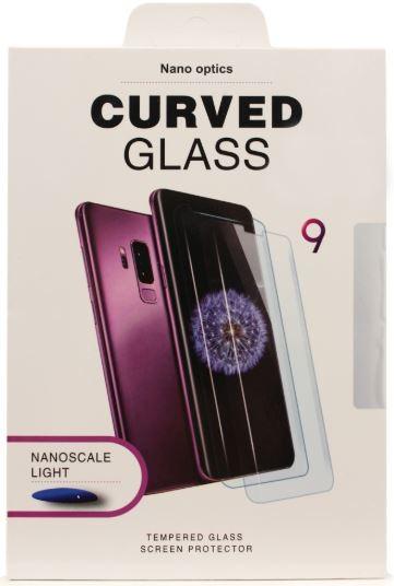 Apsauginis stikliukas Huawei P20 Lite, lenktas klijuojamas UV klijais, UV GLUE (be garantijos)