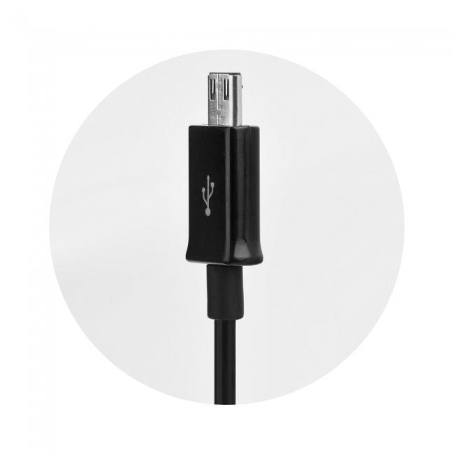Kabelis USB - Micro USB, 1 m, ilga jungtis 8 mm