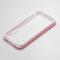 Dėklas Apple iPhone 4 / 4S, bamperis, baltas su rožine, NEW BUMPER