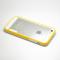 Dėklas Apple iPhone 5 / 5S, bamperis, baltas su geltona, NEW BUMPER