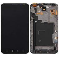Ekranas su lietimui jautriu stikliuku Samsung N7000 Note juodas originalus (service pack)
