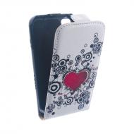 Dėklas Apple iPhone 5 / 5S, atverčiamas į apačią, širdis, FASHION