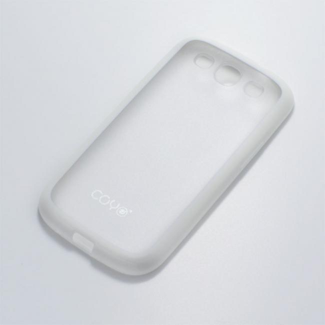 Dėklas Samsung I9190 / I9195 Galaxy S4 mini, galinis iš plastiko ir silikono, baltas, COYO SNAP ON CLASSIC