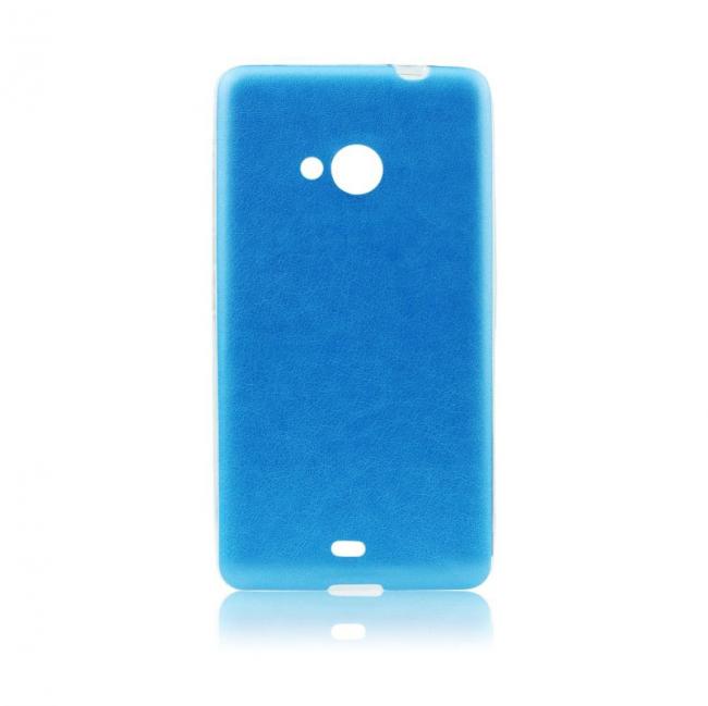 Dėklas Samsung G920 Galaxy S6, galinis iš silikono, mėlynas, ULTRA SLIM LEATHER