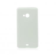 Dėklas Sony Xperia E4 E2105, galinis iš silikono, baltas, ULTRA SLIM LEATHER