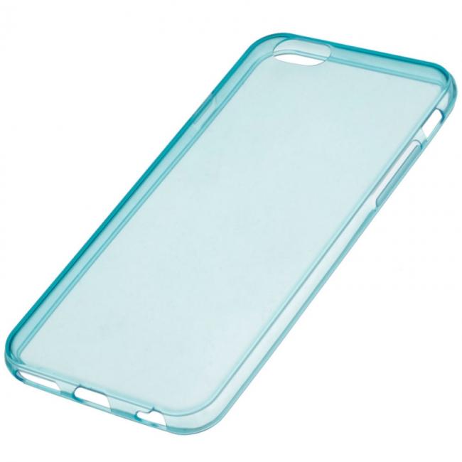 Dėklas HTC One M8, galinis iš silikono, permatomas mėlynas, ULTRA SLIM 0,3mm